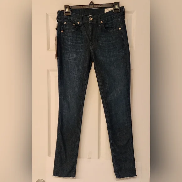 Rag & Bone Ankle Skinny Jeans In Tonal River Size 27 - Picture 5 of 15